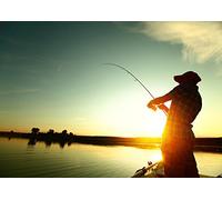 Poster FISHING Fish Sport Sunset Pêche Wall Art