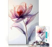 Poster Fleurs d'Iris Roses Puzzle de 1000 Pièces pour Adolescents Jeu de Logique Solide et Amusant Découpe de Précision (38x52cm)
