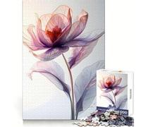 Poster Fleurs d'Iris Roses, Puzzle de 1000 Pièces pour Adolescents, Jeu Mental, Moment de Paix, Découpe Premium, Cadeau Artistique (38x26cm)
