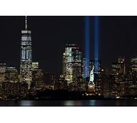Poster Fonderie 9 11 Memorial Beacons Statue de la Liberté Manhattan New York City 36x24 inches Poster