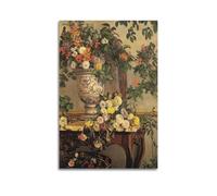 Poster Frederic Bazille-Flowers - Œuvres classiques - Impression sur toile - Décoration d'intérieur - 40 x 60 cm