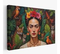 Poster Frida Kahlo Forêt Reproduction Artistique - Affiche en toile sans cadre pour décoration maison et bureau - Toile murale 50 x 70 cm