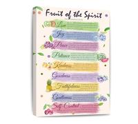 poster Fruit of the Spirit Canvas Wall Art - Galatians 5:22-23 Bible Verse, Framed Christian Decor for Living Room, Bedroom, Office & Prayer Room(Unframed,08x12inch(20x30cm))