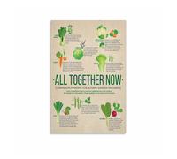poster Gardening Poster - Vegetable Companion Planting Guide, Vintage Style Canvas Art for Potting Shed, Home Office(Unframed,08x12inch(20x30cm))