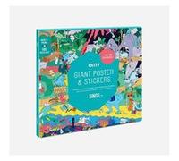 Poster Géant - 100x70cm - DINOSAURE couleur + 100 stickers pour le décorer Fabriqué en France Multicolore G