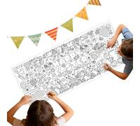 Poster géant à colorier de Pâques, grande décoration murale, 75 x 183 cm, feuille de coloriage imperméable avec design audacieux, grande affiche d'activité, accessoire de salle de classe avec