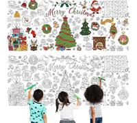 Poster géant à colorier de Thanksgiving, 76,2 x 183 cm, bannière de coloriage en papier pour jeux, activités essentielles, cadeaux pour enfants, idéal pour l'automne, Thanksgiving, décorations de fête