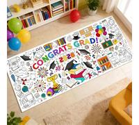 Poster géant à colorier pour l'obtention d'un diplôme en 2026, 76,2 x 182,9 cm, bannière décorative à colorier, affiches géantes à colorier | Pour l'école, la maternelle, la maternelle, la maison, la