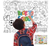 Poster géant de coloriage pour la rentrée scolaire pour enfants, nappe de coloriage de bienvenue