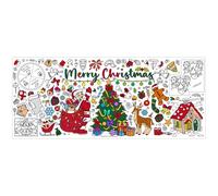 Poster géant de Noël à colorier | Fournitures de fête vierge | Grande affiche de coloriage de Noël, pour chambre d'enfant, salon, maison, dortoir, école, salle de classe