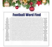 Poster géant de recherche de mots de Thanksgiving et de Noël, 91,4 x 61 cm, jeu mural pour salles de classe, taille de l'affiche, 50 mots amusants pour trouver une décoration de puzzle, affiches