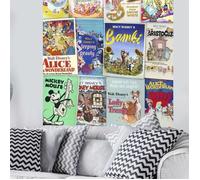 Poster géant intissé - Disney - Film rétro - H 200 x L 120 cm - Multicolore - Décoration murale