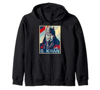 Poster Gengis Khan Empereur Mongol Sweat à Capuche