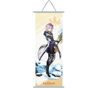 Poster Genshin Impact - Genshin Impact - Grand poster d'anime - Figurine de jeu vidéo - Défilement en tissu pour décoration murale - 70 x 25 cm - Poster manga (Albedo)