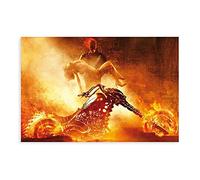 Poster Ghost Rider Johnny Blaze Nicolas Cage Movie Classics 1 toile pour décoration de chambre à coucher, de sport, paysage, de bureau, de chambre, cadeau, sans cadre : 30 × 45 cm