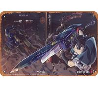 Poster God Eater Soma Schicksal Utsugi Lenka Anime Décoration murale rétro en métal 20,3 x 30,5 cm