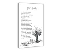 Poster God's Garden - Poème funéraire - Cadeau de condoléances - Cadeau commémoratif de la mort - Poster d'art sur toile et art mural - Impression moderne de famille Bedro