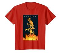 Poster Graphique AC/DC Music Band Bonfire T-Shirt, Enfant, Rouge, 4 Ans