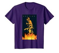 Poster Graphique AC/DC Music Band Bonfire T-Shirt, Enfant, Violet, 6 Ans
