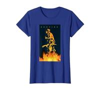 Poster Graphique AC/DC Music Band Bonfire T-Shirt, Femme, Bleu Royal, M