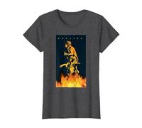 Poster Graphique AC/DC Music Band Bonfire T-Shirt, Femme, Chiné Foncé, 3XL