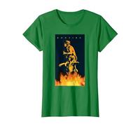 Poster Graphique AC/DC Music Band Bonfire T-Shirt, Femme, Vert Kelly, 3XL