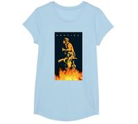 Poster Graphique AC/DC Music Band Bonfire T-Shirt, Fille, Bleu Céleste, S