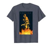 Poster Graphique AC/DC Music Band Bonfire T-Shirt, Homme, Bleu Chiné, 6XL