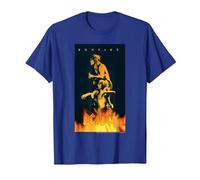 Poster Graphique AC/DC Music Band Bonfire T-Shirt, Homme, Bleu Royal, XXL