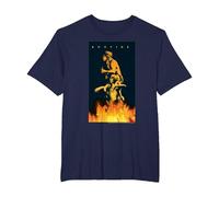Poster Graphique AC/DC Music Band Bonfire T-Shirt, Homme Grandes Tailles, Bleu Marine, 5X Tall
