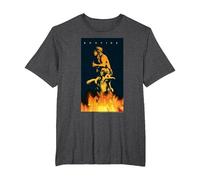 Poster Graphique AC/DC Music Band Bonfire T-Shirt, Homme Grandes Tailles, Chiné Foncé, 5X Tall