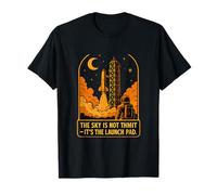 Poster graphique rétro Space Rocket Launch Pad T-Shirt