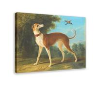 Poster Greyhound In A Landscape By Jean Baptiste Oudry pour chambre d'adolescent et de garçon - Art mural sur toile avec cadre - 30 x 45 cm