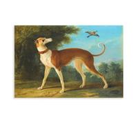 Poster Greyhound In A Landscape By Jean Baptiste Oudry - Toile décorative pour chambre à coucher, bureau, chambre - Cadeau sans cadre - 50 x 75 cm