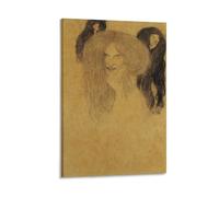 Poster Gustav Klimt's Study for The Gorgon Heads (2) - Impression sur toile - Décoration d'intérieur - Chambre à coucher - Décoration moderne - 30 x 45 cm