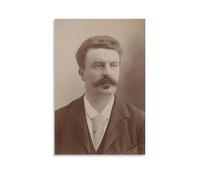 Poster Guy De Maupassant - Impression sur toile - Décoration murale - Esthétique pour chambre - 50 x 75 cm