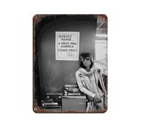 Poster HD de Keith Richards en métal avec inscription « Rock Guitarist Keith Richards » - Décoration murale - 30 x 40 cm