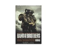 Poster historique de film « Band of Brothers » - Art mural sur toile pour salon - 50 x 75 cm
