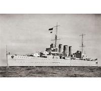 Poster HMS Suffolk un croiseur lourd de omté des navires de guerre britanniques publié en 1940 par Hilary Jane Morgan (45,7 x 27,9 cm)