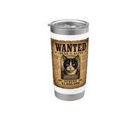Poster humoristique chat mort ou vivant de Schrödinger Gobelet isotherme en acier inoxydable double paroi