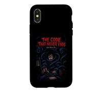 Poster Humoristique de Programmeur Informatique The Code That Never Ends Coque pour iPhone X/XS