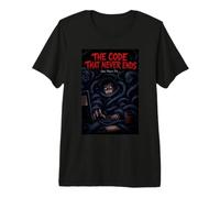 Poster Humoristique de Programmeur Informatique The Code That Never Ends T-Shirt Haut de Gamme