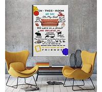 Poster humoristique en métal avec citations « Fun In This Room We Are Friends » - 20,3 x 30,5 cm