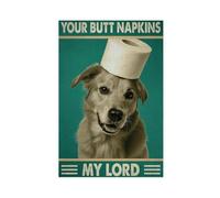 Poster humoristique Golden Retriever Your Butt Napkin sur toile pour chambre à coucher, bureau, chambre, cadeau 20 x 30 cm