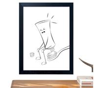 Poster humoristique pour salle de bain - Tableau mural drôle - Design Pinching Nose - Poster d'art sans cadre 30 x 40 cm - Impression couleur claire - Décoration originale pour restaurant, ferme