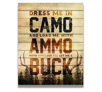 poster Hunting Lodge Wall Decor - Camo Theme Rustic Art Print, Gift for Hunter, Man Cave & Cabin Office Poster(Unframed,16x24inch(40x60cm))