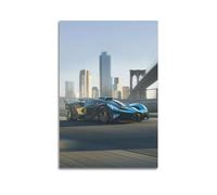 Poster Hypercar pour voiture de sport Bugatti Bolide Supercar - Décoration murale - 30 x 45 cm