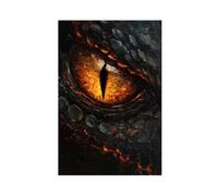 Poster Œil de Dragon Art Fantaisie Décor Antique Illustration Vintage Créature Mythique Art Mural Rustique Enchanté Esthétique Dragon Art-1