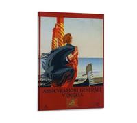 Poster illustré vintage de 1928 Assicurazioni Generali, Venezia Italie, impression sur toile, affiches d'œuvres d'art, esthétique, 30 x 45 cm