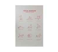 Poster imprimé chat Yoga Asana Wall Art